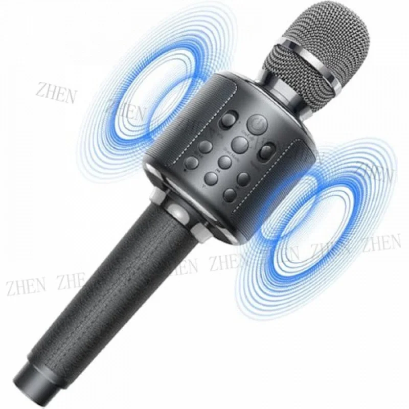 ميكروفون كاريوكي بلوتوث للأطفال والكبار، لاسلكي قابل لإعادة الشحن