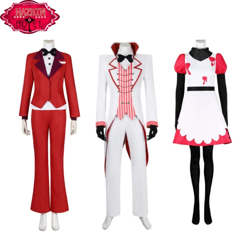 

Hell Demon Cosplay Costume Hazbin Hotel Alastor Vaggie Charlie Morningstar Vox Niffty Full Set For Halloween Party