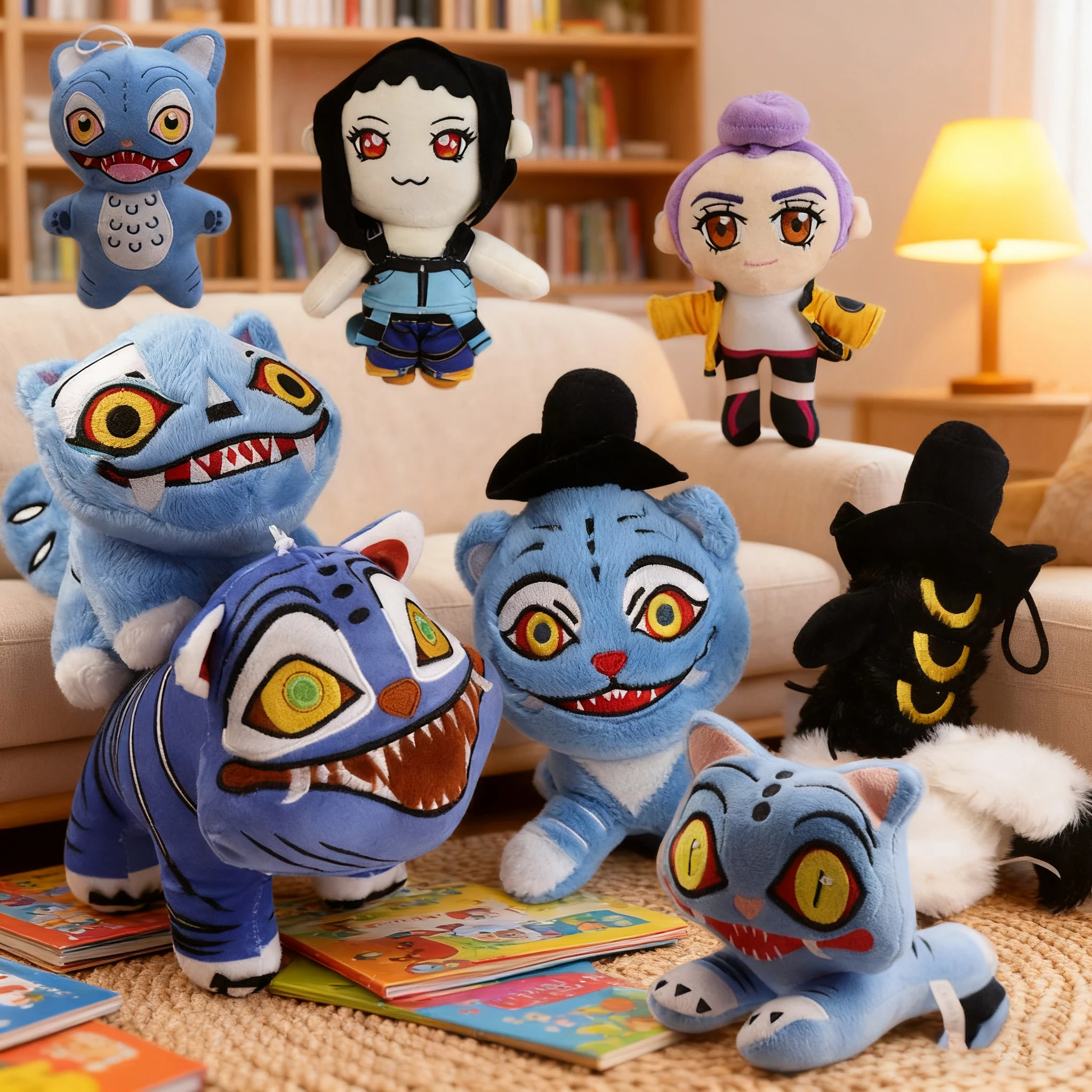 موضة Kpop شيطان الصيادين لعبة لطيفة K-POP النمر زخرفة النمر الطيور دمية الأطفال عيد الميلاد السنة الجديدة جمع الجدة هدية