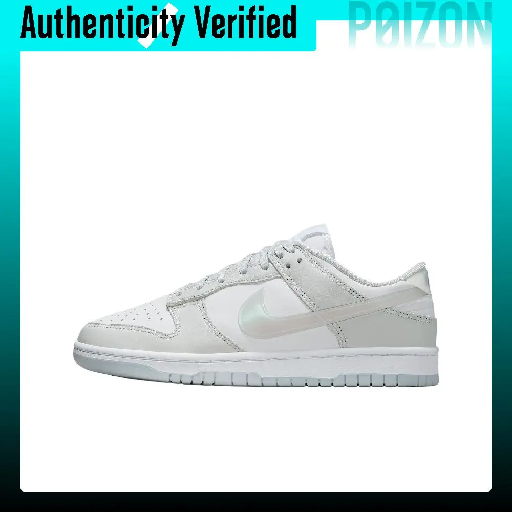 Nike Dunk Leather Low top Skateboard Shoes Women's Light Gray HJ5787-001