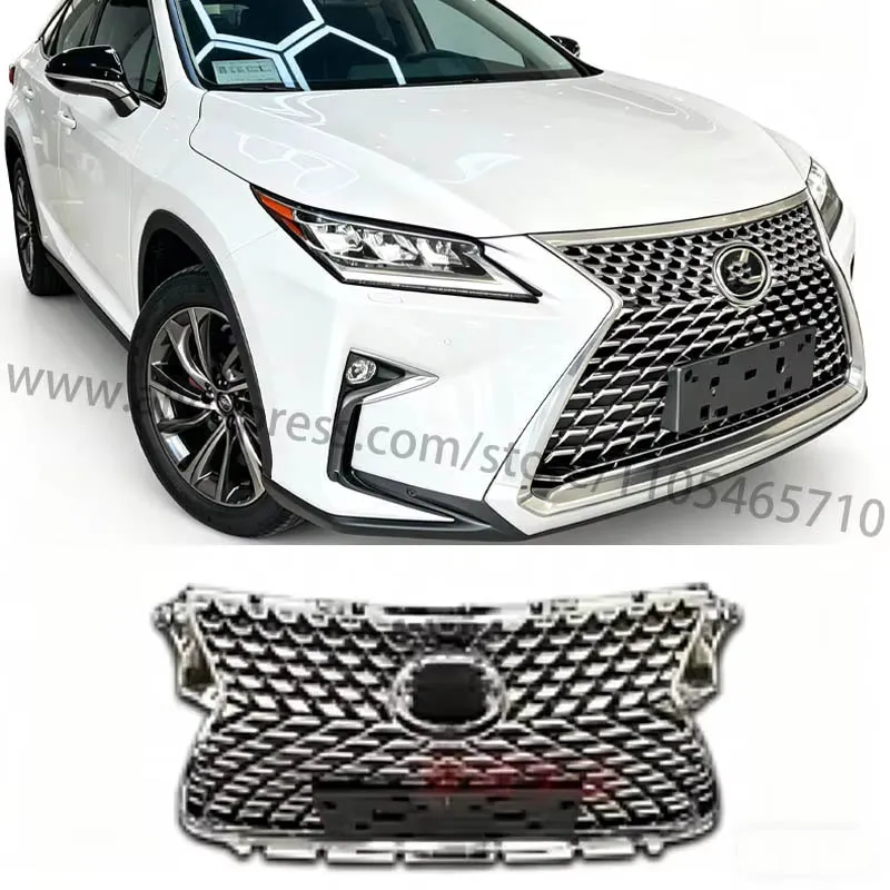 

Chrome Front grille For 2016-2019 Lexus RX300, RX200t, RX450h, Upgraded 2020 Style