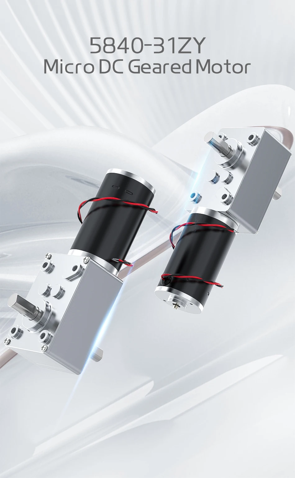 Bringsmart 5840-31zy DC 12V Getriebemotor mit Doppel-Kurzwelle, Umkehrgetriebe, Vollmetallgetriebe, 12-470 U/min Drehzahlmotor 24V Br – Detail 5
