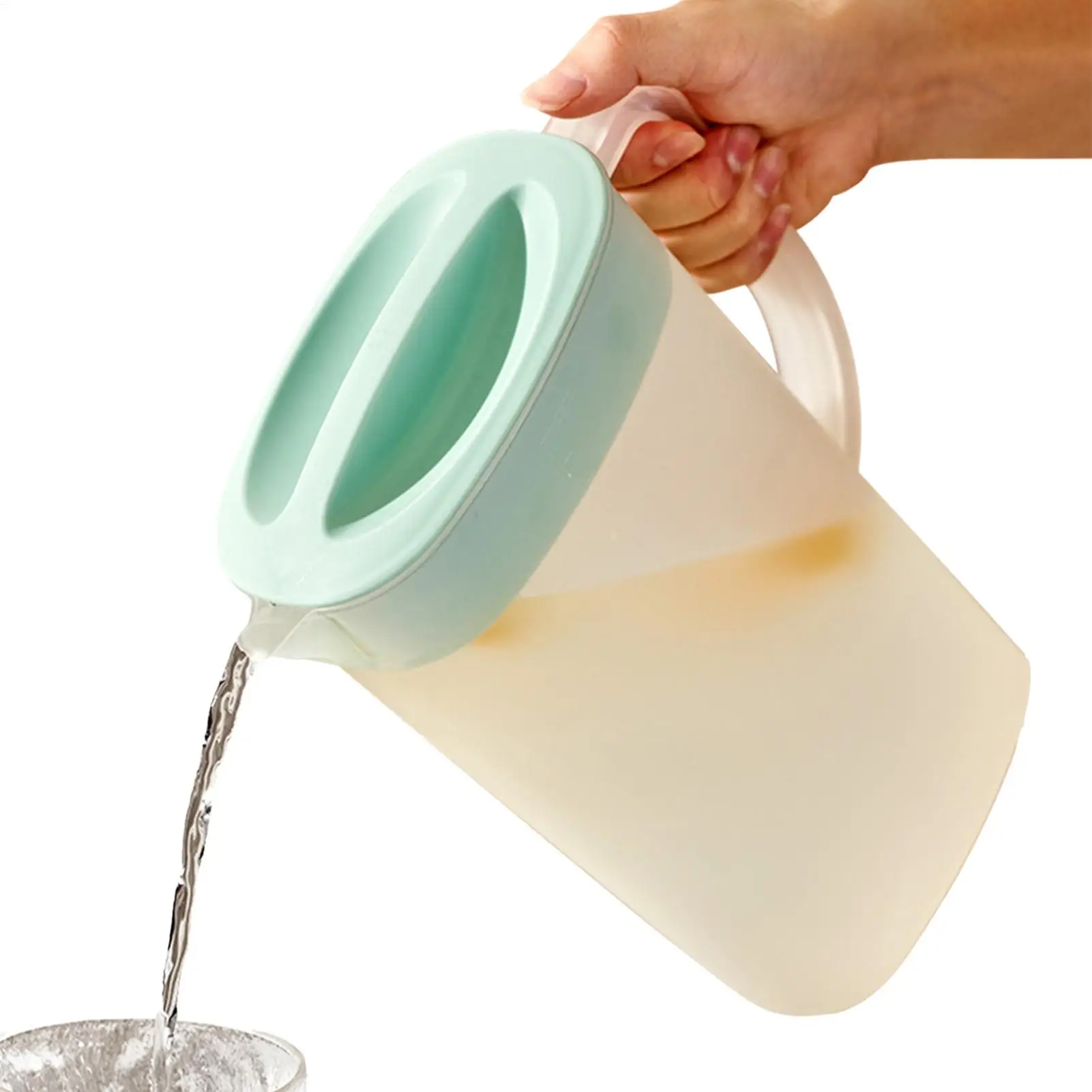 Jarra de agua con tapa, contenedor de agua y té de 2500ml, jarra de limonada, jarra de nevera resistente al calor y al frío, jarra de agua para leche de soja
