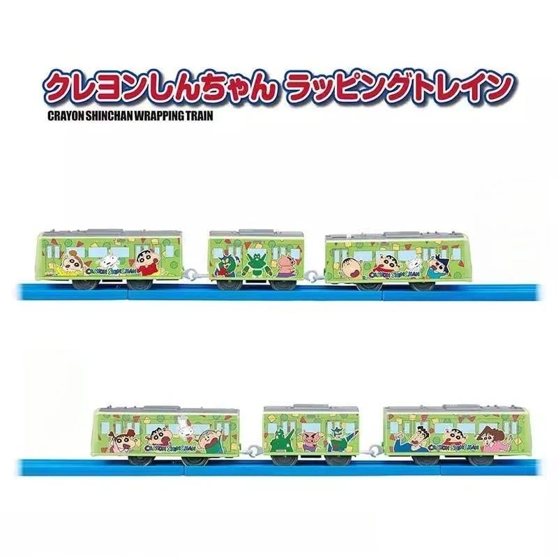 Takara Tomy Tomica Treno a motore ferroviario Pastello Shin-chan Anime Shinkansen Modelli di veicoli Collezione regalo di compleanno Ornamento