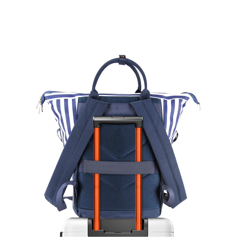 Striped Tote Computer Backpack Backpack Universal 15.6-inch Computer