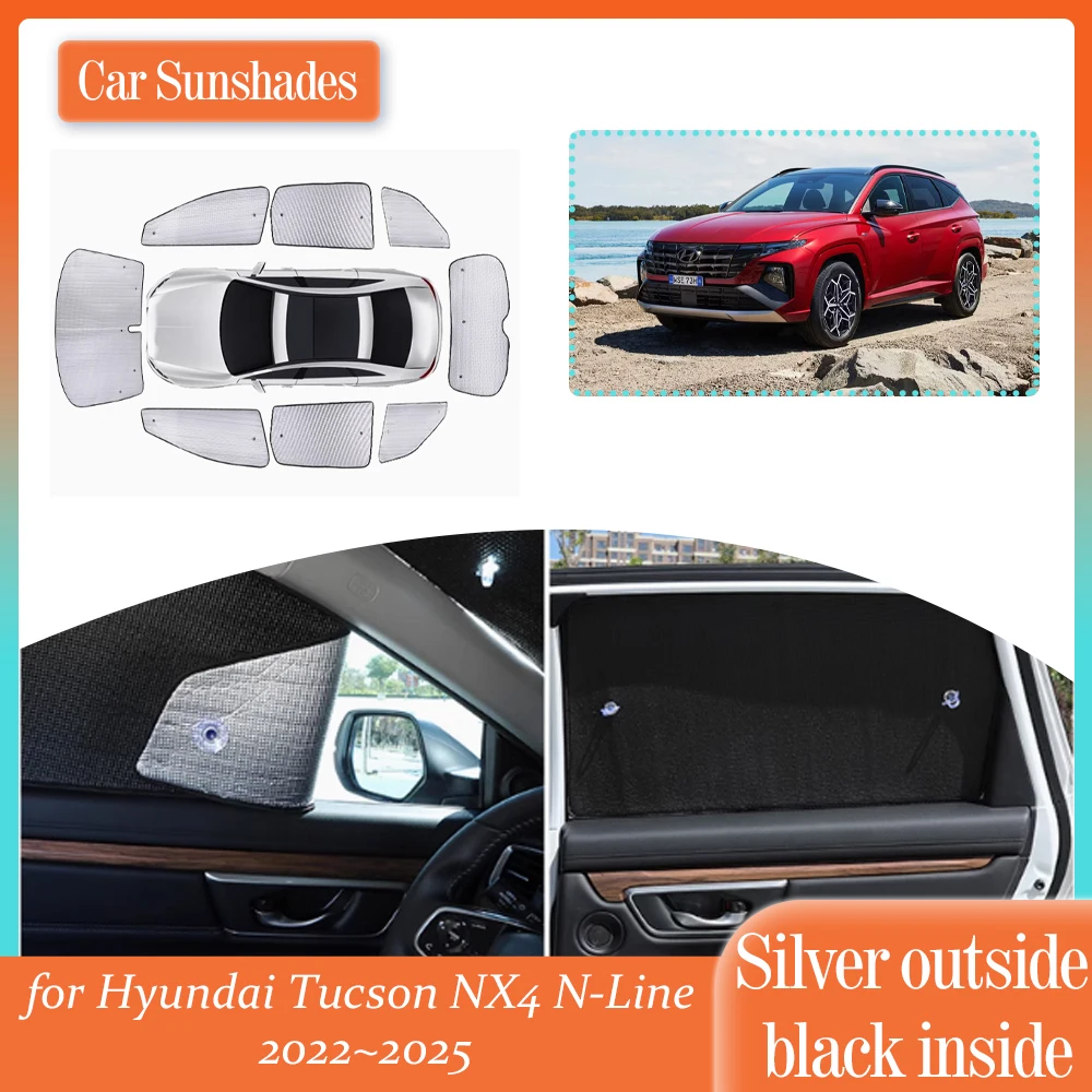 

Car SunShade for Hyundai Tucson NX4 N-Line 2022~2025 2023 Roof Windows Sun Visor Windshield Curtain Cover Sunroof Accessories