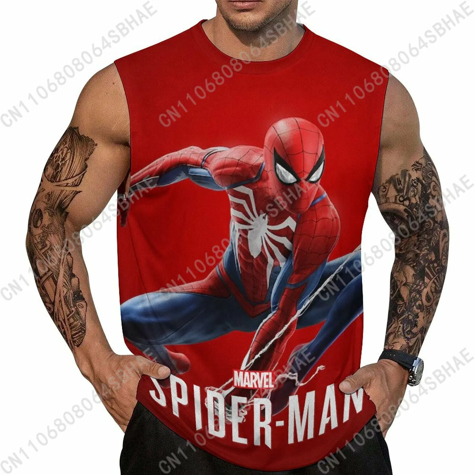 

Marvel Spider Man Custom Men's Sleeveless Shirt Personalized Tank Top Wear Summer Vest Tops Men Daily Use Cosplay