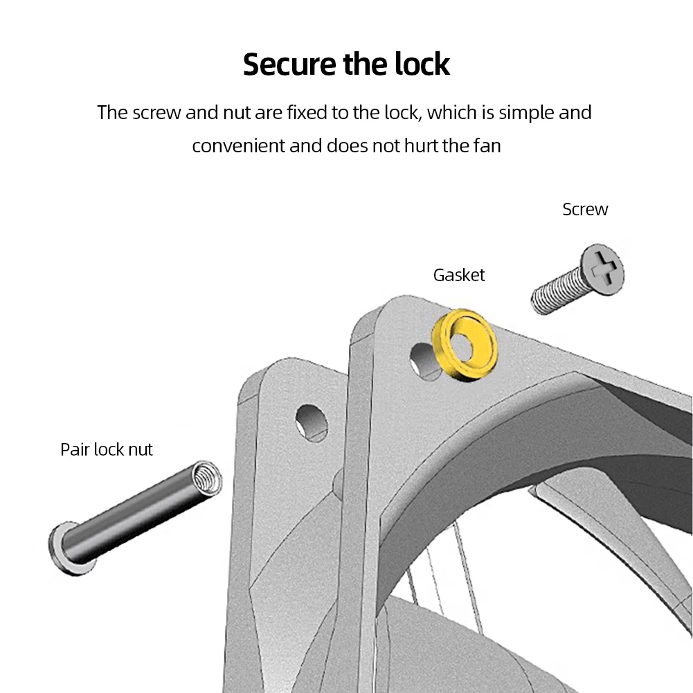 Cooling Fan Nut Screws For Computer PC Case Cooling Fan Mount Screws Double Fixed with Spacer Tool for DIY Modified Cooling Fan