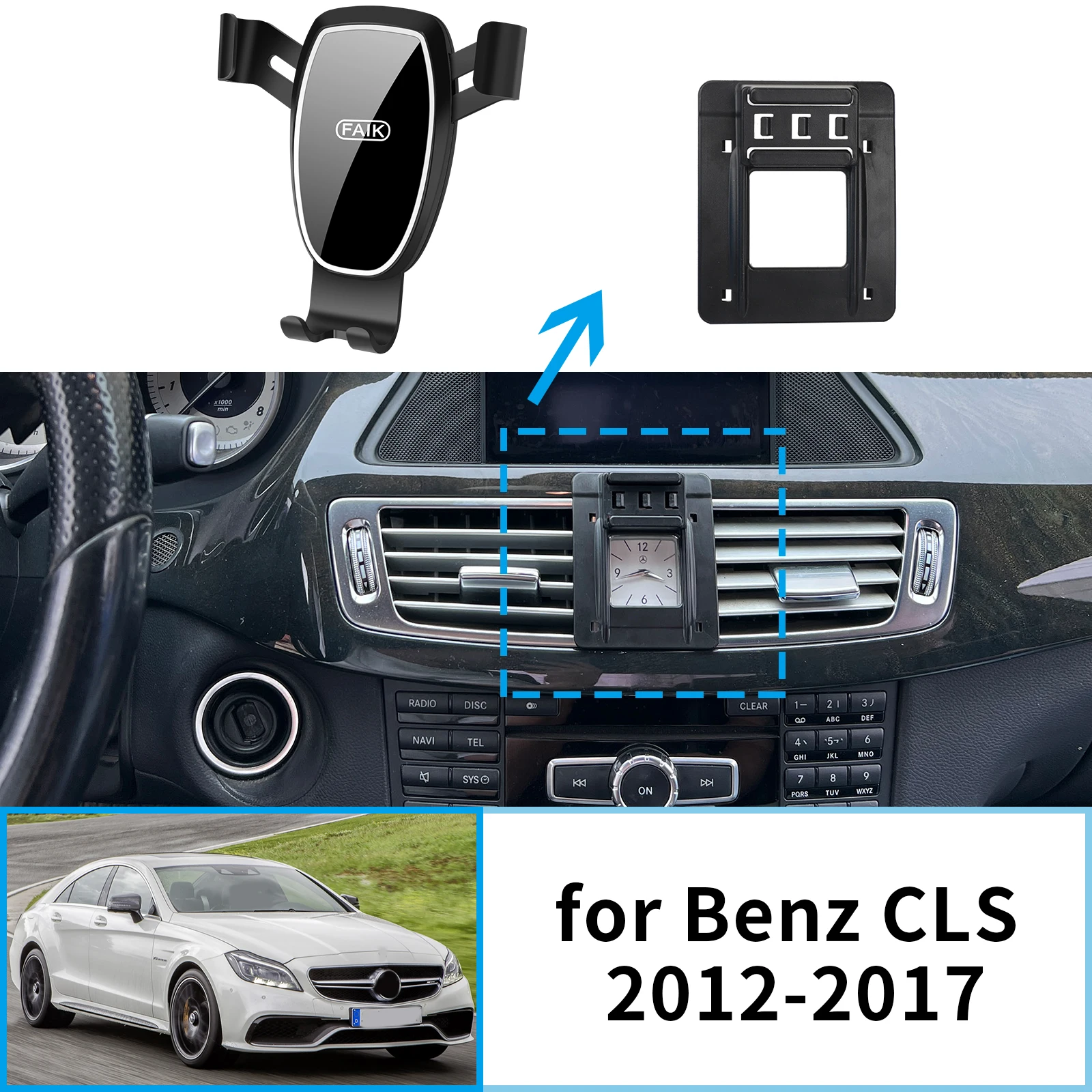 

Car Mobile Phone Holder for Mercedes Benz CLS W218 C218 X218 350 2012~2017 GPS Bracket Accessories Navigation Stand Auto