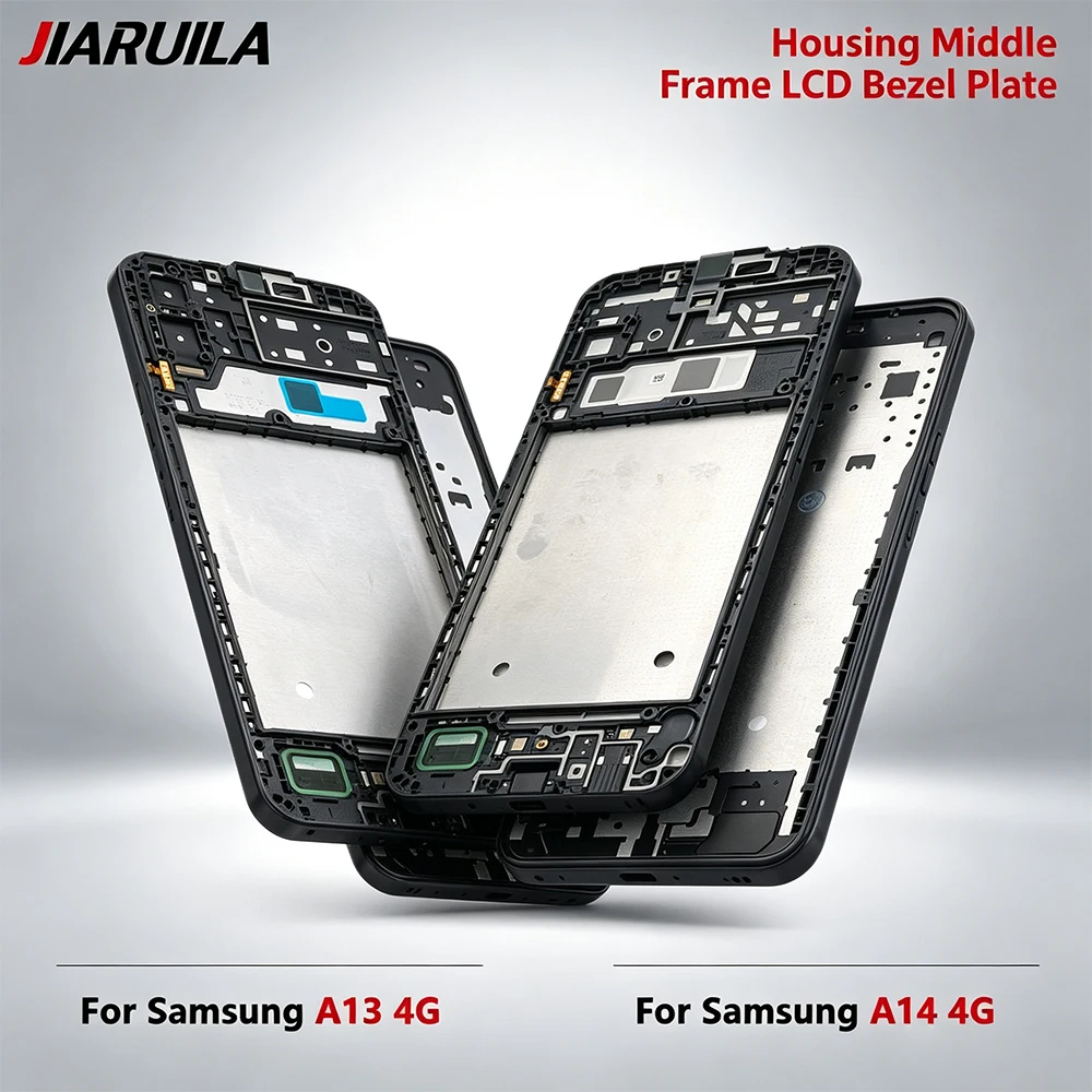Housing Middle Frame LCD Bezel Plate Panel Chassis For Samsung A13 A14 A23 4G 5G A135 A136 A145 Front Frame Housing Bezel Repair