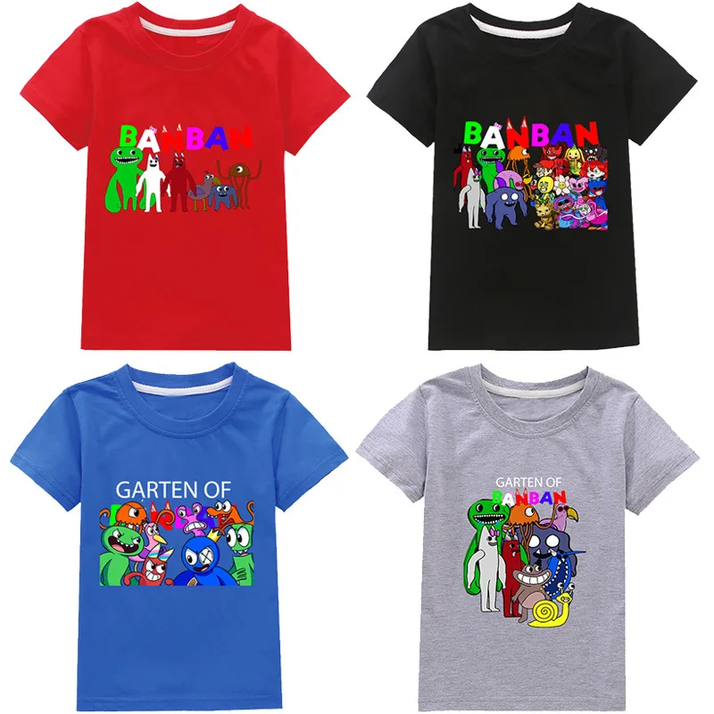 New Summer Children's Clothing Game Garden of Banban Boys Girls cotton T-Shirt Kids Holiday Casual Streetwear Tops Tee