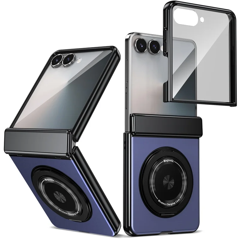Luxury 360° Rotatable Stand Phone Case For Samsung Galaxy Z Flip 8 7 6 5 4 5G Folding With Front Screen Protector Cover
