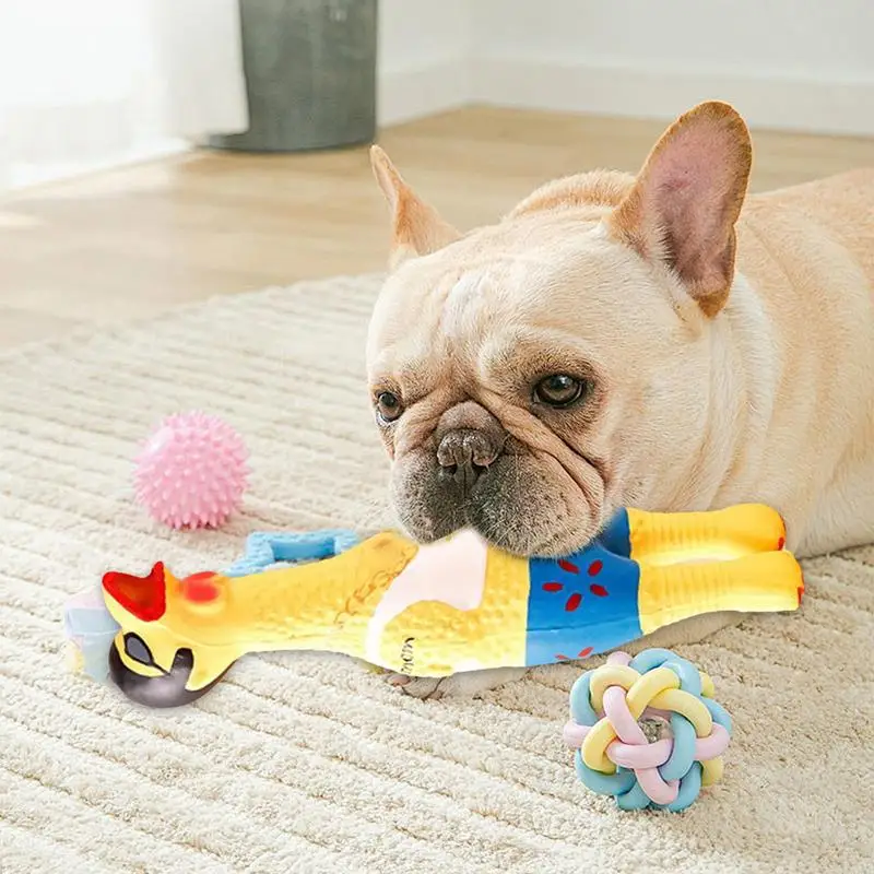 Screaming Chicken Dog Toys Interactive Pet Squeaker Novelty Chicken Pet Dog Toy Squawking Screaming Shrilling Chicken For Cat