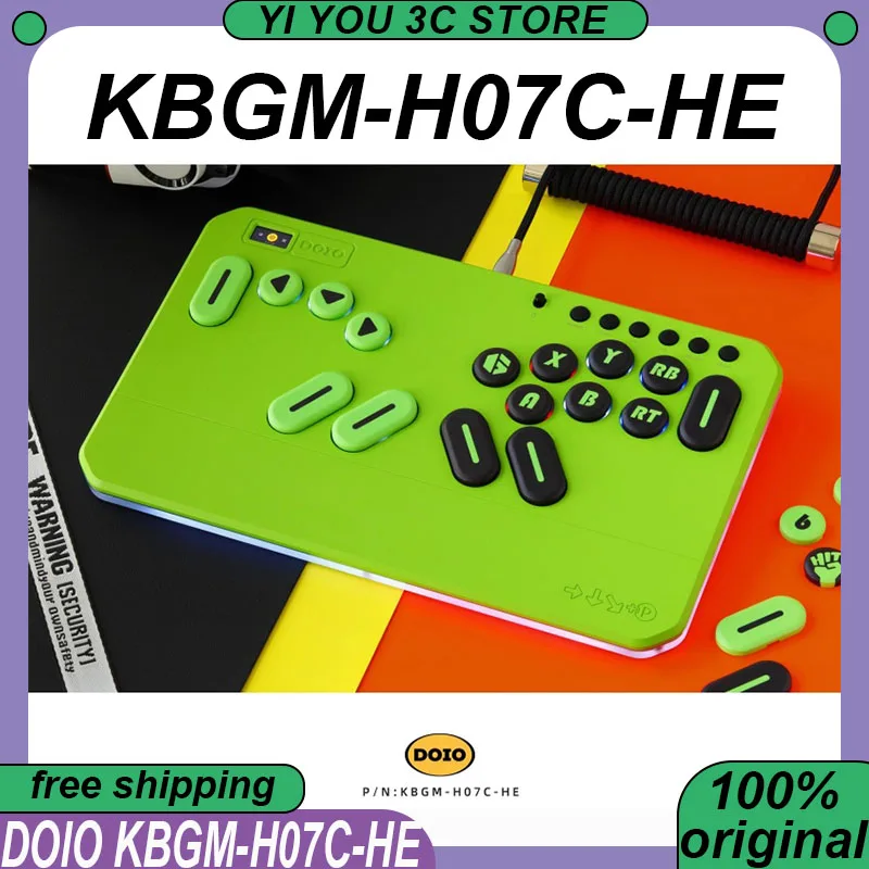 

DOIO KBGM-H07C-HE Gaming Keyboard Magnetic Axis Adjustable Trigger Aluminum Alloy Support PS5 Switch PC Steam Mini Keyboard