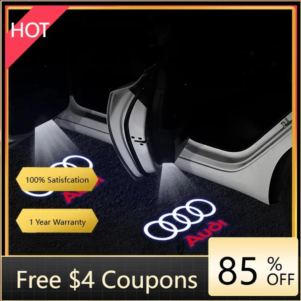 

For Audi Car Door AUDI Welcome Light Led HD Projector Lamp For Audi A3 A4 B8 8P 8V A6 C7 A5 Q5 B7 B6 SLINE QUTTRO RS Q3 Q7 S3 S4