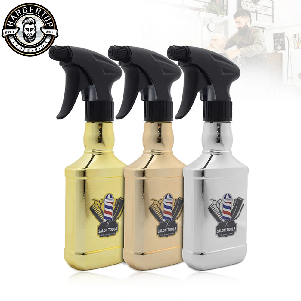 

300ML Barbershop Water Spray Bottle Refillable Alcohol Disinfection Can Salon Haircut Styling Empty Continuous Atomizer Tool