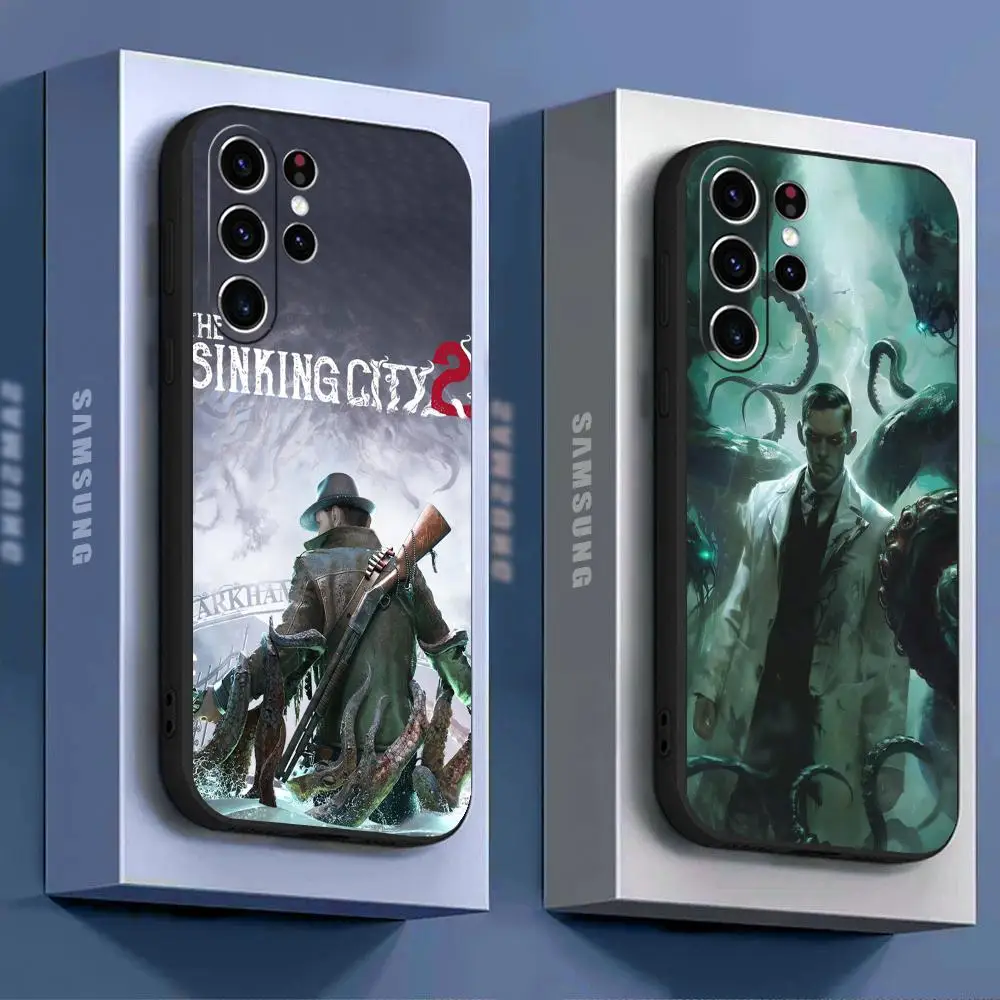 Чехол для телефона Cool The Sinking City 2 для Samsung Galaxy S26 S25 S24 S23 S22 S21 S20 Plus Ultra, мягкий, черный.