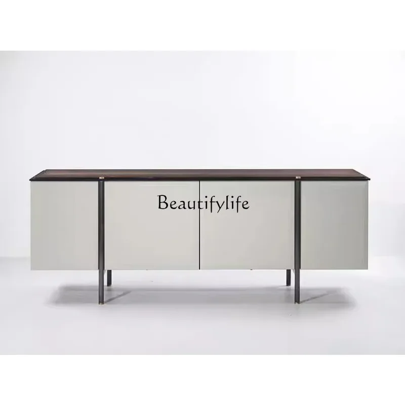 

Italian side cabinet simple/side cabinet/Italian minimalist dining room living room decorative cabinet paint/side cabinet