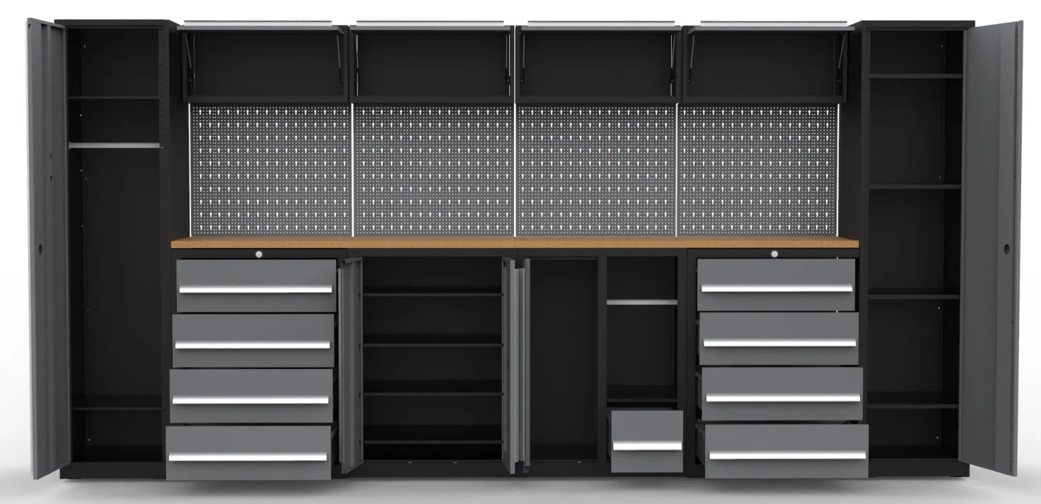 Modular Workshop Storage OEM Wholesale Industrial Cabinets Heavy-Duty Workshop Storage with Workbench & Toolbox JZD ODM Tool box