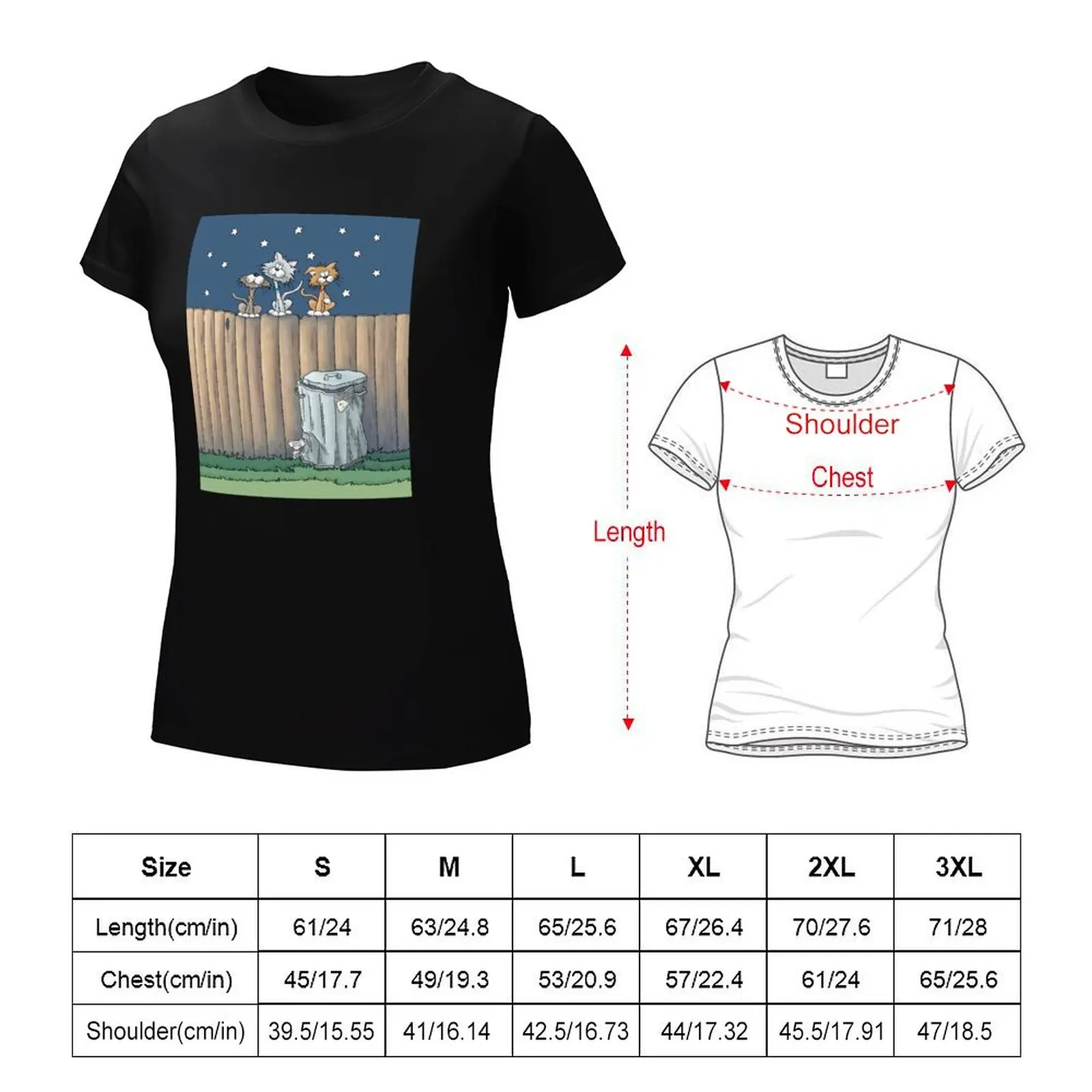 Alley Cats on a fence - The 3 Amigos T-shirt cute tops shirts graphic tees workout shirts for Women loose fit