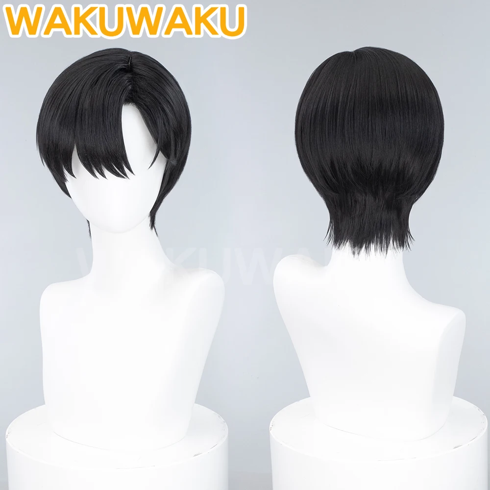 IN STOCK Ivan Wig Anime Alien Stage Cosplay Wig WakuWaku Men 32cm Black Short Hair Ivan High Heat Resiatant Hair Free Wig Cap