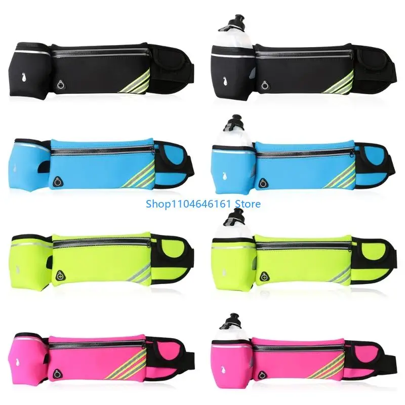 

Lightweight Reflective Gym Waist Bag For Outdoor Sports Waterproof Design Multiple Compartments 4 Color Avaliable