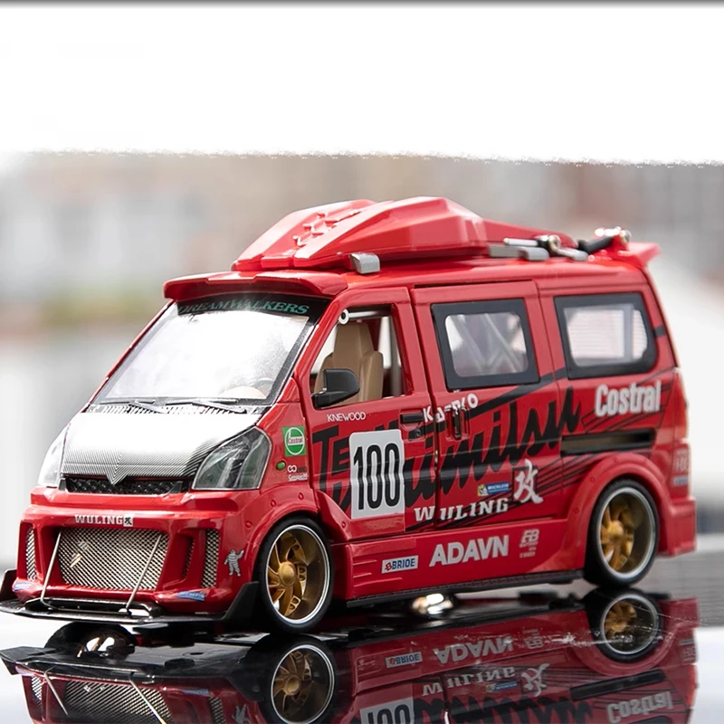 Carro de corrida modificado 1/24 modelo simulação metal diecast som luz liga brinquedo decorações 2024 игрушки дляетей rodas quentes