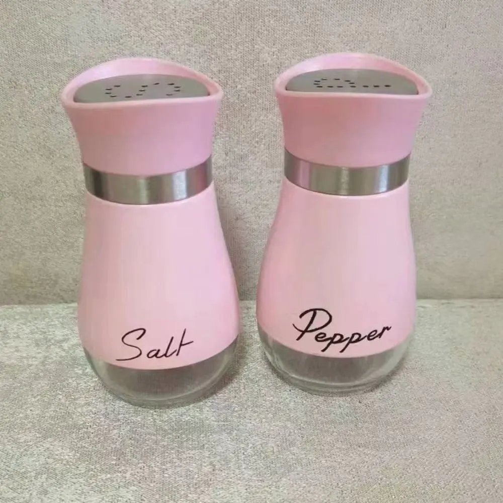 2Pcs Sealed Salt Pepper Shake Bottle Moisture-proof Leak-Proof Seasoning Bottles 130ml Dustproof Condiment Storage Box