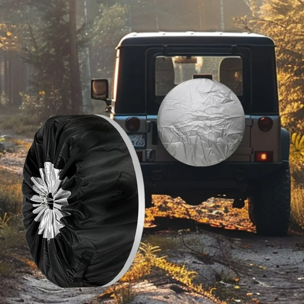 Conjunto de 4 peças à prova de poeira/à prova de neve/à prova d'água rv capa de pneu de carro de acampamento capa de pneu sobressalente universal capa de pneu sobressalente