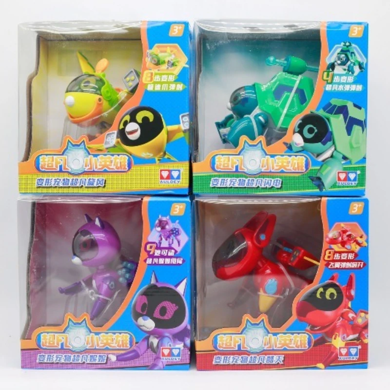 Dibujos animados Petronix defensores máquina transformadora mascotas juguete figuras de acción modelo colección adornos niños regalos de navidad