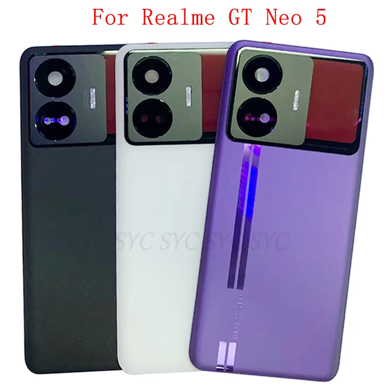 Back Cover Rear Door Case Housing For Realme GT Neo 5 RMX3706 Battery Cover with Camera Lens Logo Repair Parts