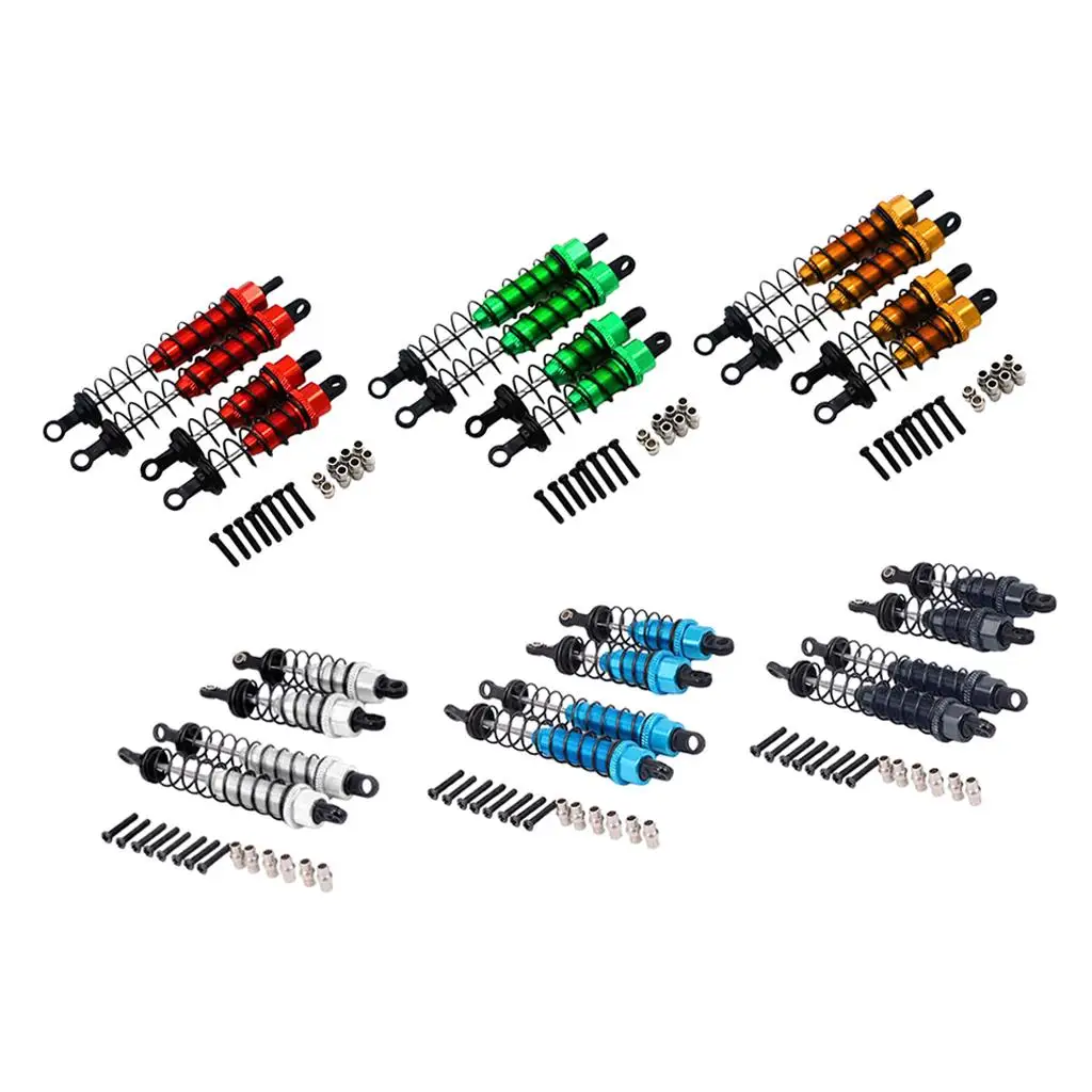 4 Pcs Oil Adjustable 65Mm Shock Absorber Damper for Rc Car 1/12