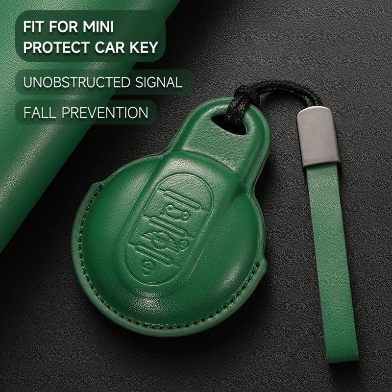 

Чехол для ключей из натуральной кожи, сумка для ключей для BMW Mini Cooper Clubman Countryman R55 R56 R57 R58 R59 R6, защитный комплект аксессуаров