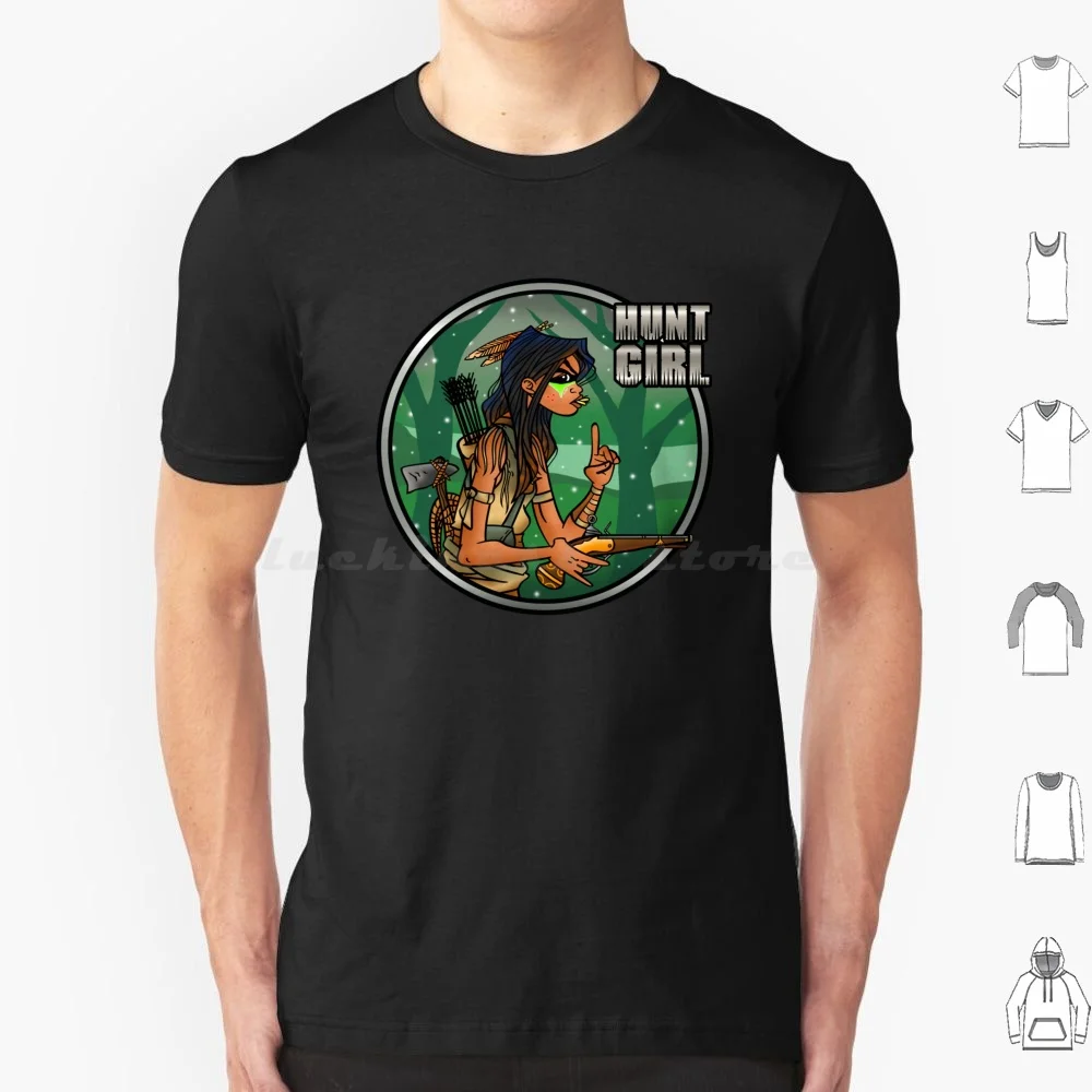 Hunt Girl T Shirt 6xl Cotton Cool Tee Pop Culture Mashup Hunting Sports Scifi Retro Vintage Indian Fun Awesome Cool Family