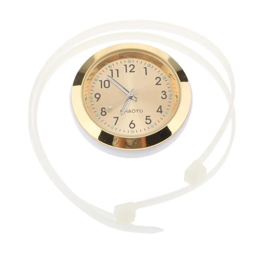 Universal Motorcycle Handlebar Mount Clock Waterproof Quartz Dial Watch Luminous Bike Accessory for Night Riding