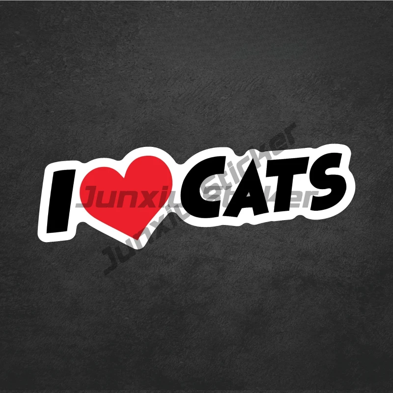 

I Love Cats Sticker Vinyl Car Decal Cheap Funny Pet Heart