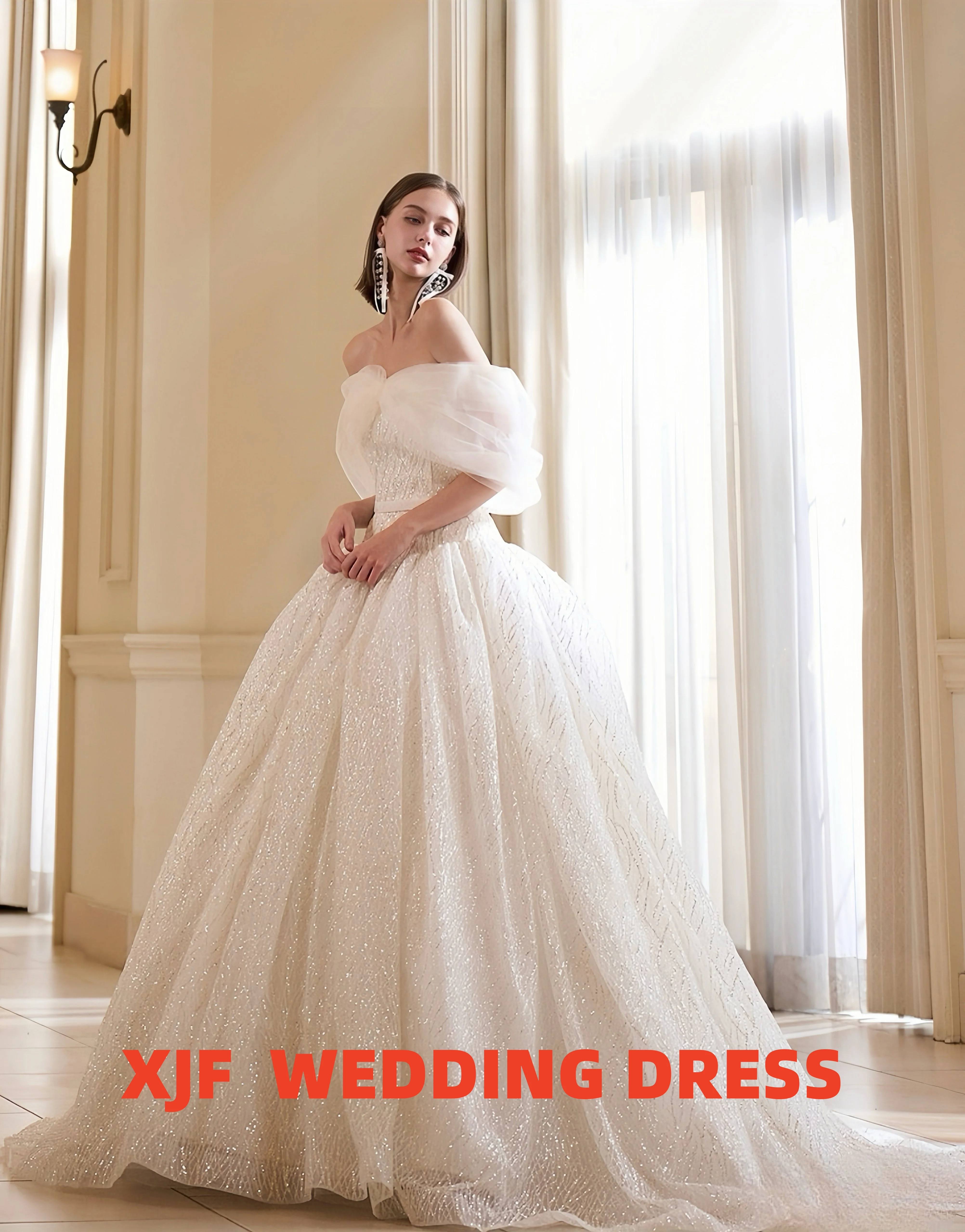 

Customized strapless sleeveless tulle bridal dress Ball Gown elegant wedding dress wedding party dress vestidos de novia