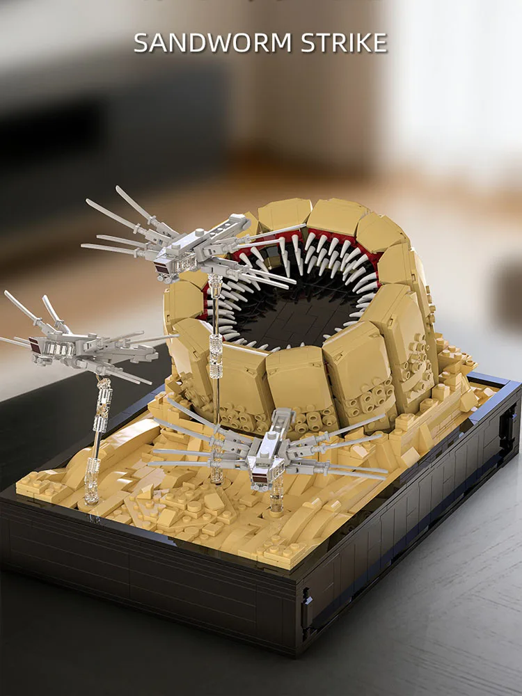 Idea Game Movie Scene Bausteine Monster Sandwurm Ornithopter Konstruktionsmodellbausätze Ziegelsteine Spielzeugsammlung als Geschenk – Detail 1