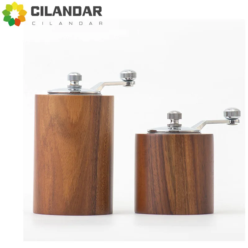 Solid wood retro classic coffee powder machine, manual coffee grinding salt, solid wood core, manually adjustable bean machine