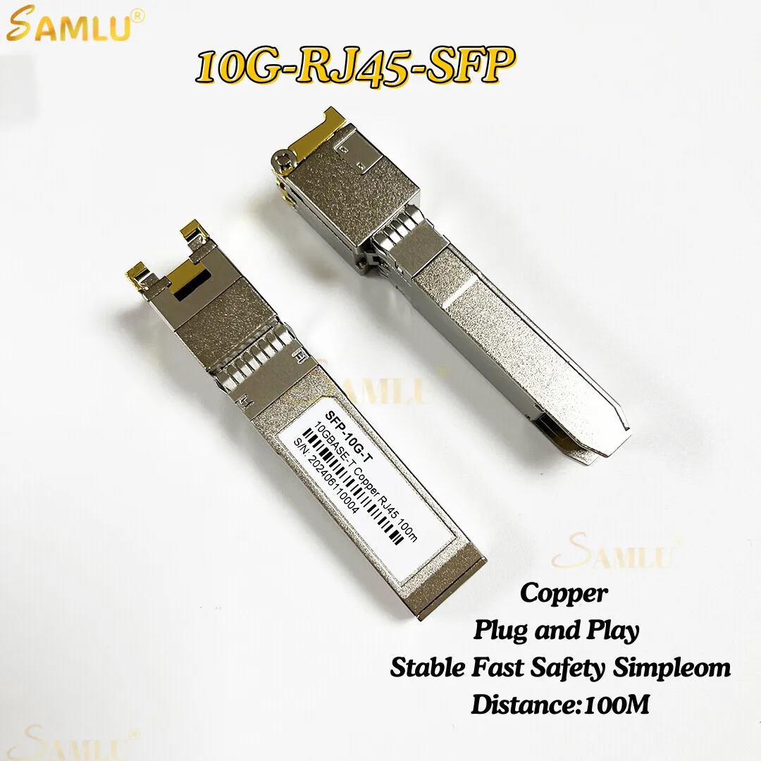 SFP+ 10GBASE-T 100m Fiber Copper Modules Optical Turn To RJ45 Ethernet Port Switch connector Copper Compatible with TP-Link etc