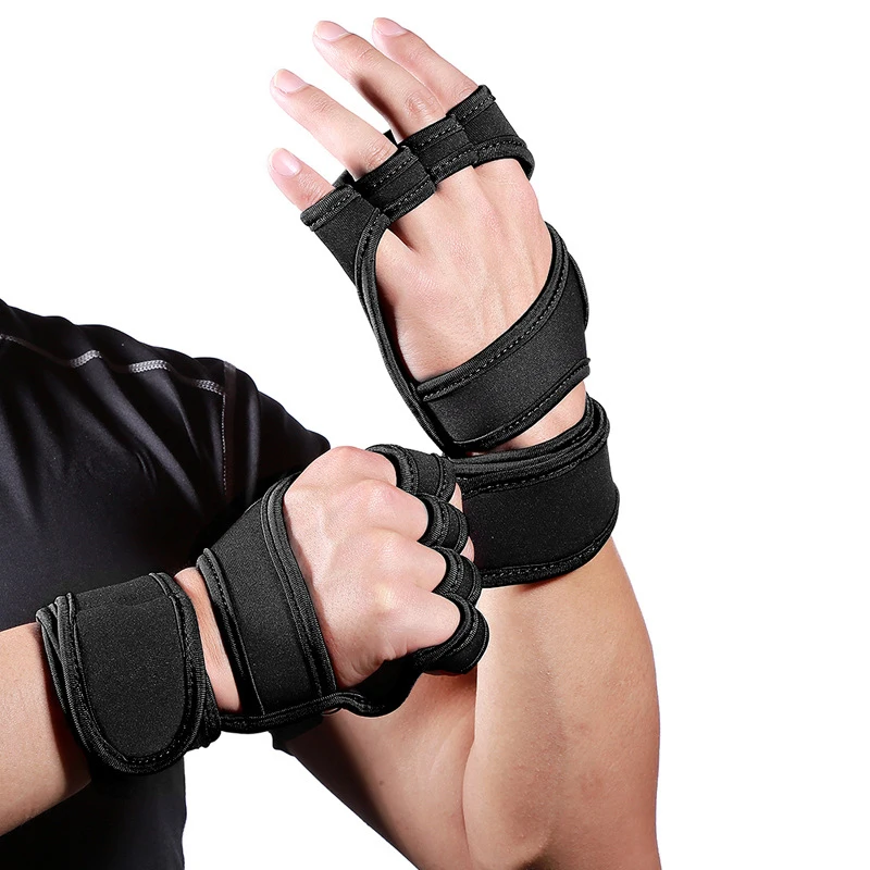 1 Paar Fit Active Sports Neue belüftete Trainingshandschuhe zum Gewichtheben mit integrierten Handgelenkbandagen für Männer und Frauen – ideal für das Fitnessstudio