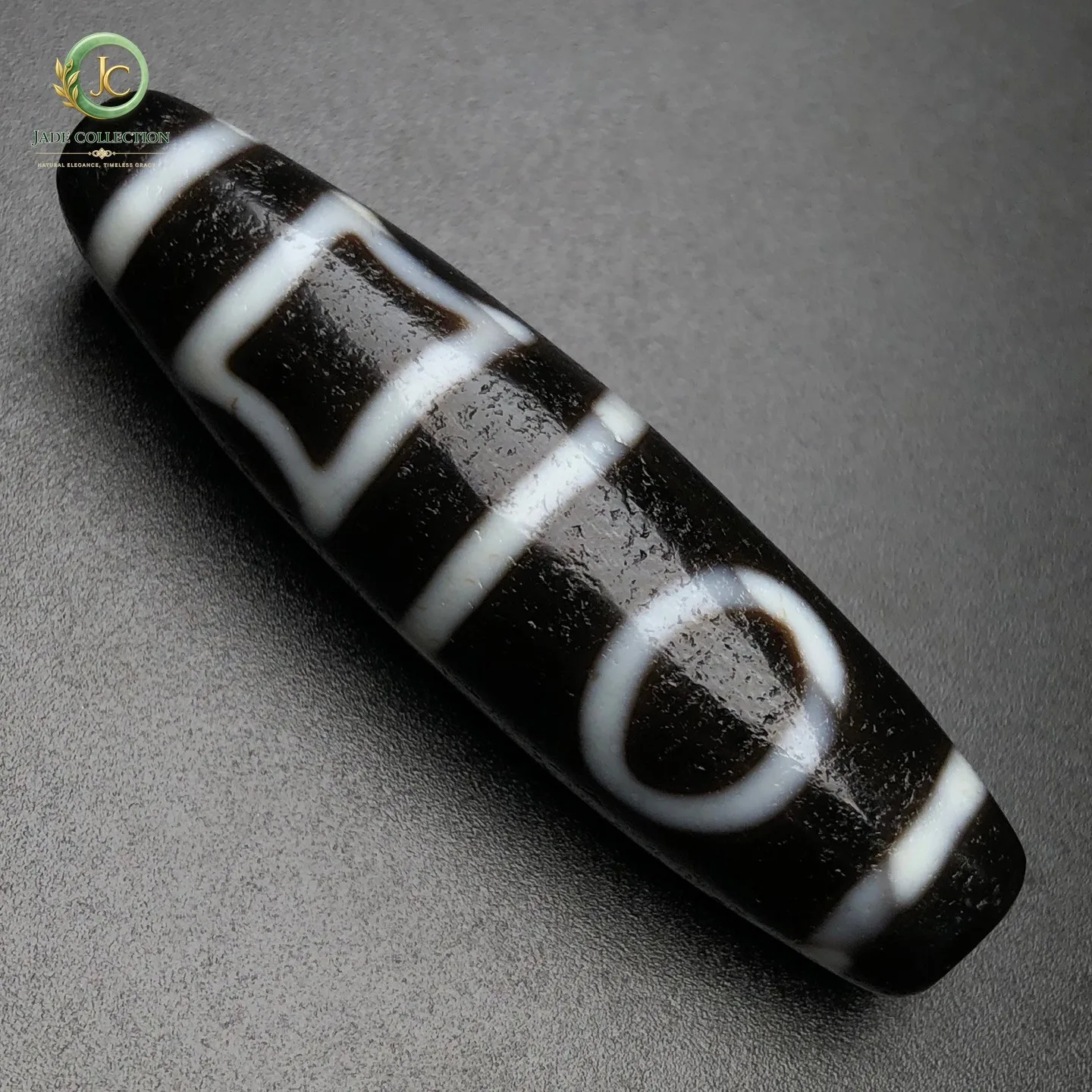 Rare Tibetan Buddhism Agate Heaven Earth Dzi Bead Amulet Necklace Pendant G3675