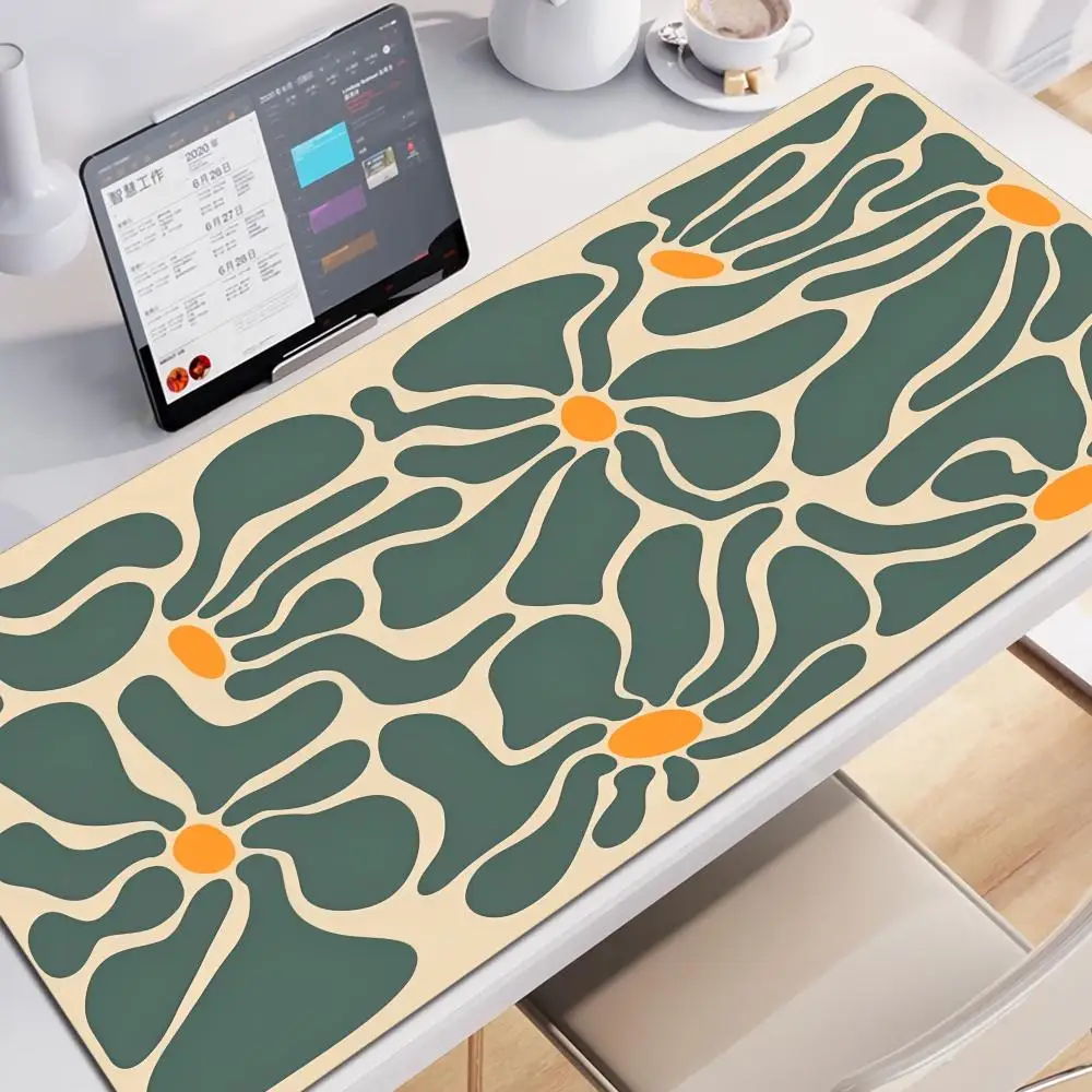 

Large computer mouse pad 90x40 Pink Abstract flower office desk mat Gift Game Player desktop accessories Keyboard protection pad