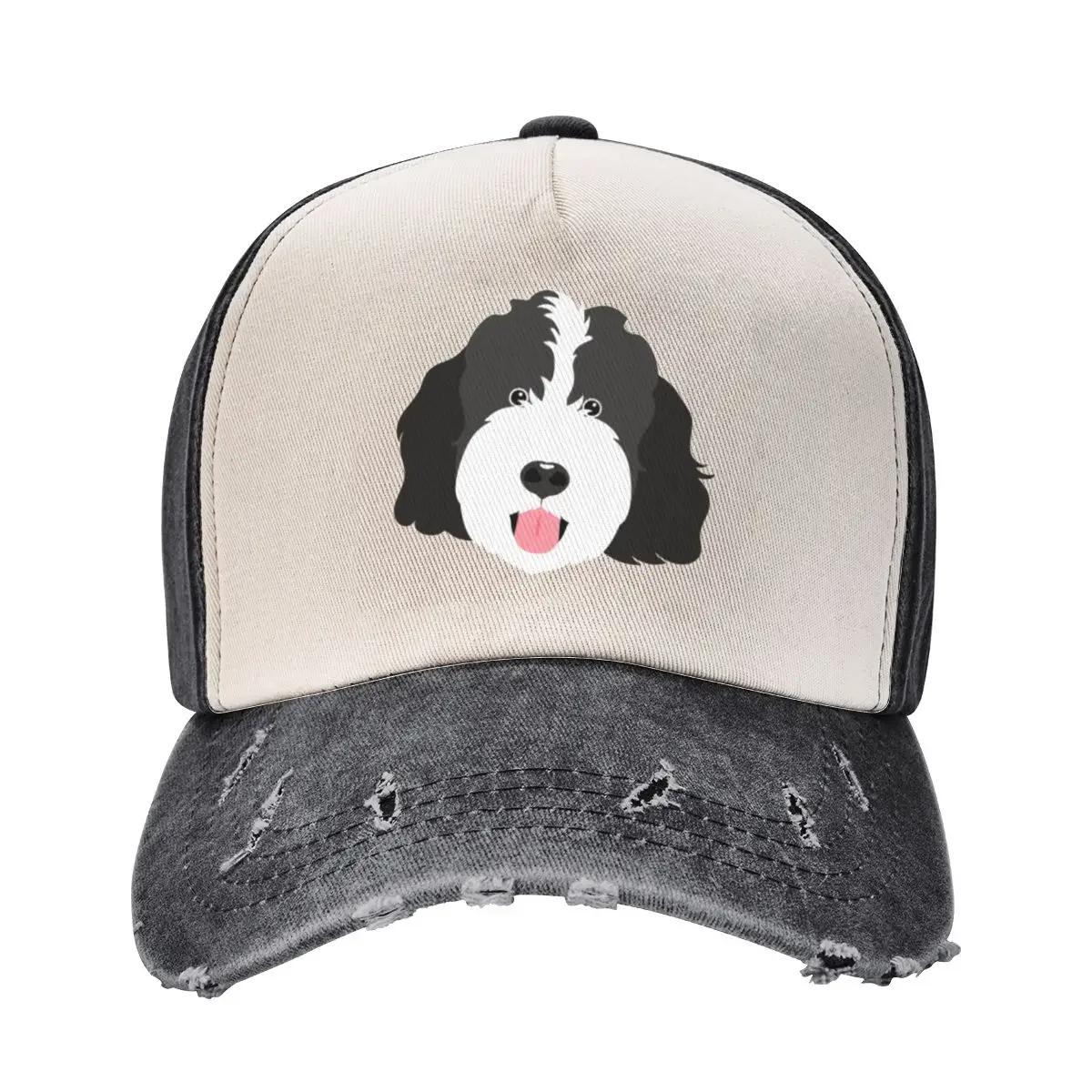 

LOVE Black White Goldendoodle Dog Baseball Cap Bobble Hat Golf Cap winter hats for men New In Hat Men's Baseball Women's