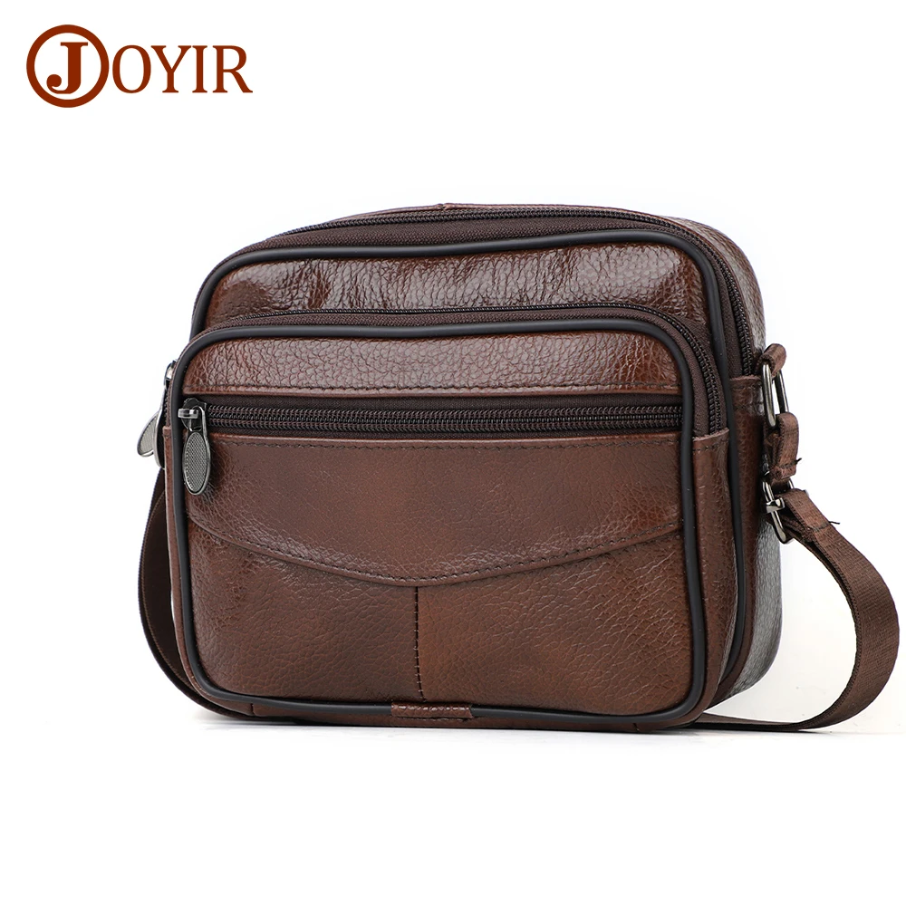 

JOYIR Genuine Cowhide Leather Male High Quality Messenger Bags Crossbody Bag for Men Casual Shoulder Bags Fashion Satchel Bag