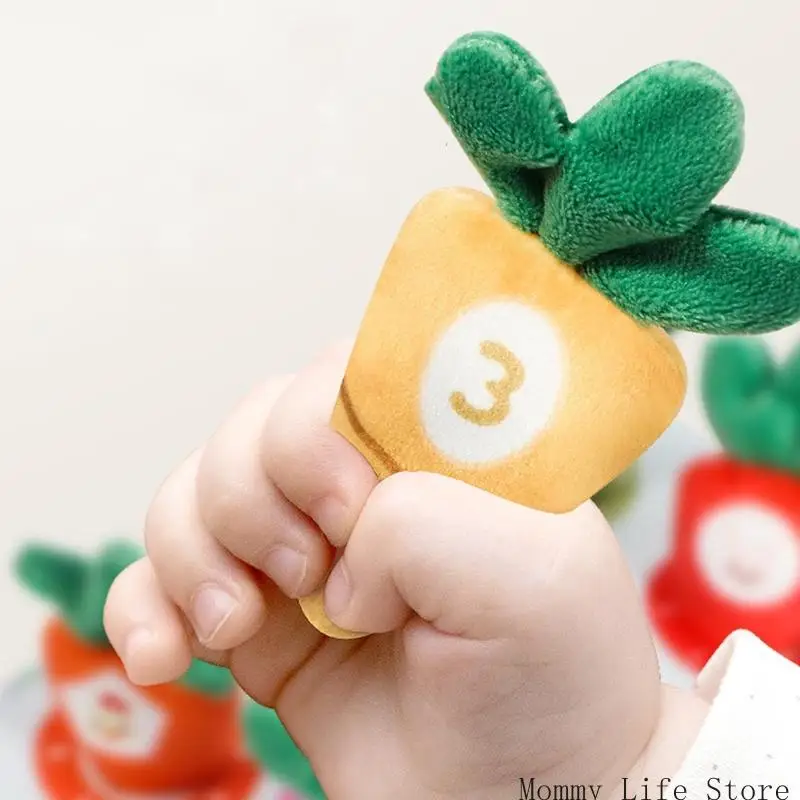 Early Learning baby sensory play crinke paper pluche wortelen kleurrijke weefsels