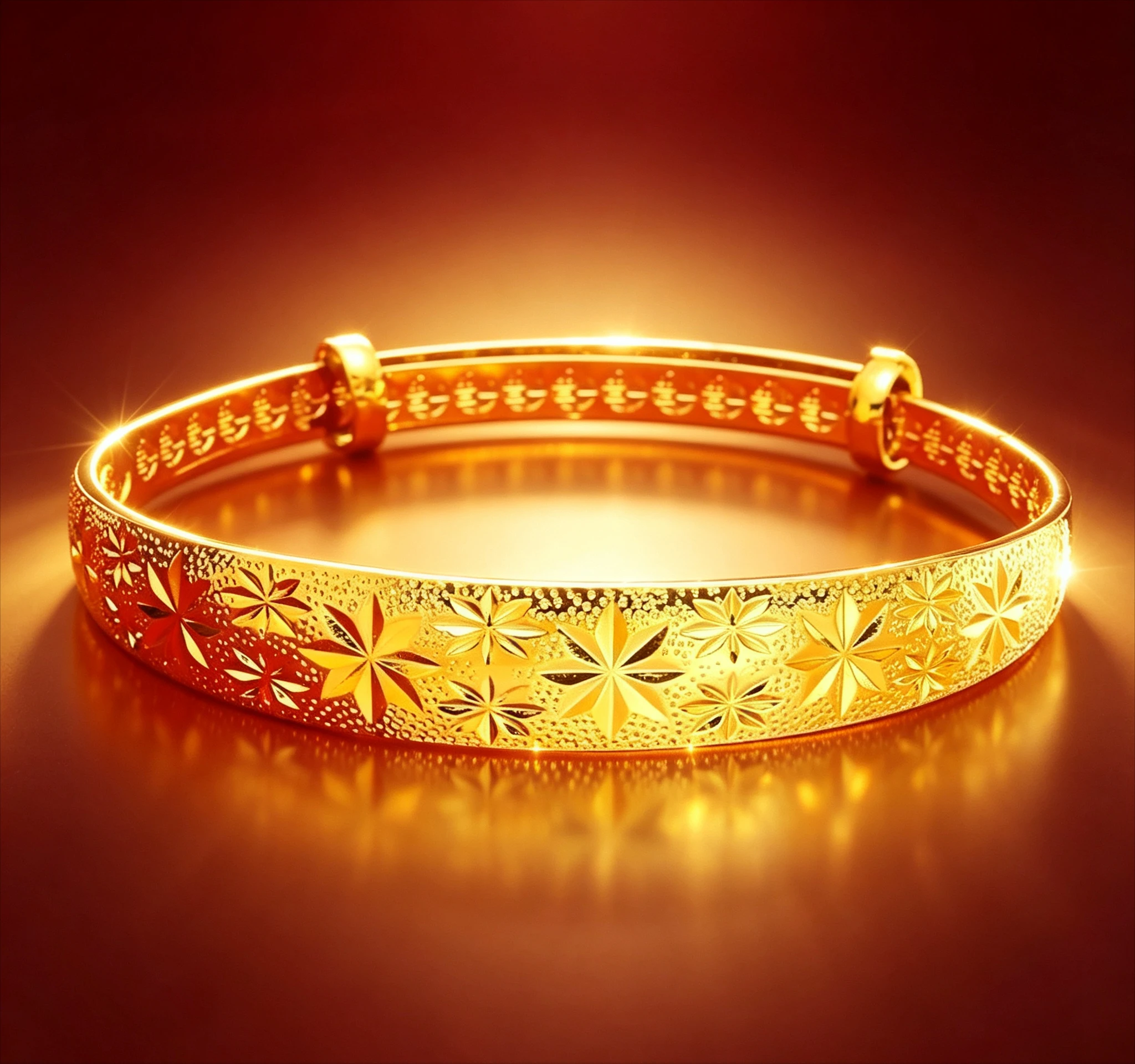 genuine  bracelet 9999 pure  high-end push-pull adjustable women's frosted  bracelet  Giving a gift to friend