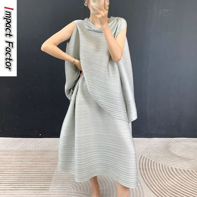 Miyake Pleated Set 2026 Autumn New Thin Lazy French Relaxation Top Pants Set Women