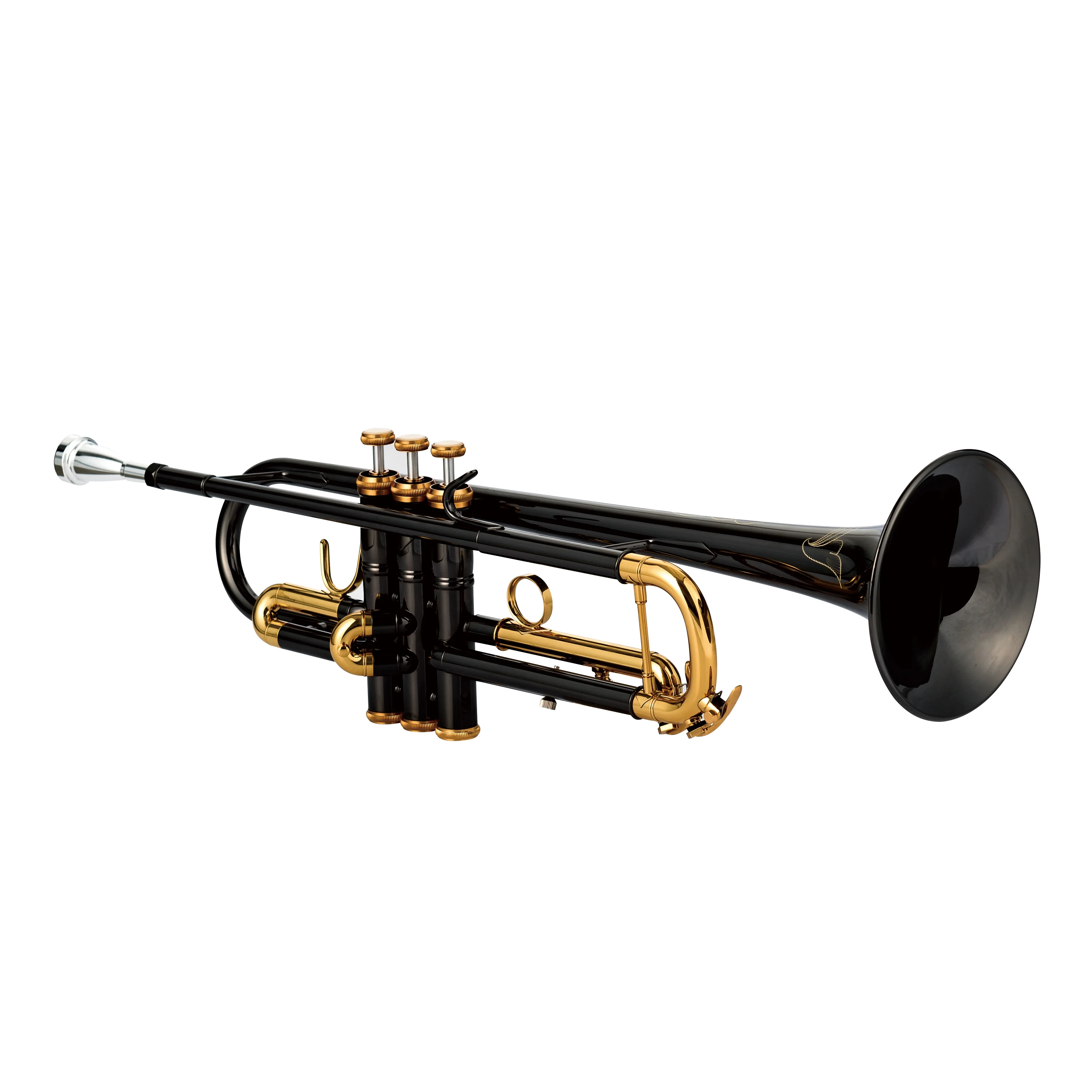 SEASOUND OEM Professional Bach Imitation Black Nickel Gold Trumpet Instrument Trompeta JYTR409DBNGL