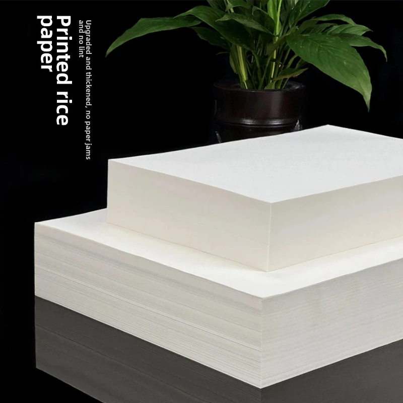 

A4 A3 Thick Printable Rice Paper Half Raw Half Cooked Xuan Paper for Calligraphy Painting Inkjet Laser Printer Art Supply